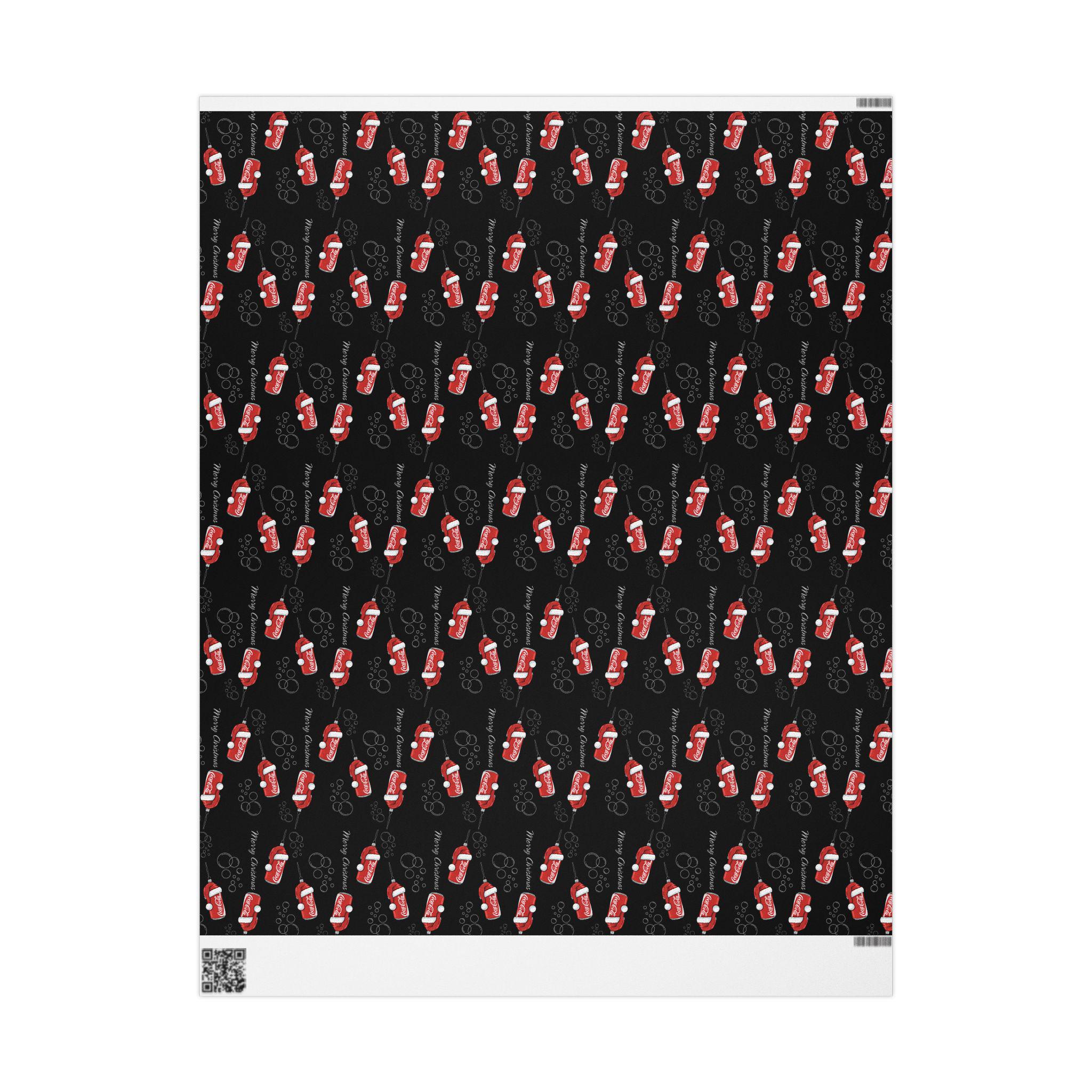 Coca-cola Bottle Pattern Wrapping Paper | Christmas Soda Retro Bubbles ...