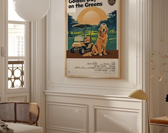 Vintage Golf Plakat, Golfdekor für Mannhöhle, Golfmalerei, Golfplakat, Kunstdruck auf dem Platz, Gemälde auf dem Platz, Gemälde auf dem Platz