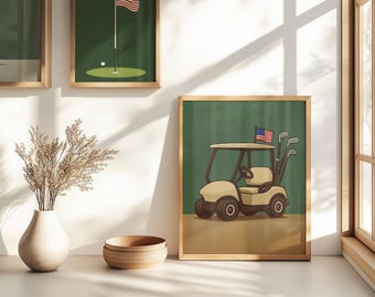 plakat golfowy, plakat golfowy vintage, sztuka ścienna na płótnie z motywem golfa, obraz z motywem kija golfowego, domowa grafika z motywem golfa, wystrój golfowy, do męskiej jaskini, dzieło sztuki z motywem golfa