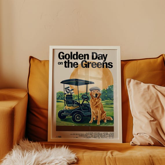 vintage golf poster, golf decor for man cave, golf painting, golf poster, golf course artwork, golf course painting, golf club painting