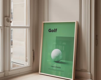 Vintage Golf Plakat, Golfdekor für Mannhöhle, Golfmalerei, Golfplakat, Kunstdruck auf dem Platz, Gemälde auf dem Platz, Gemälde auf dem Platz