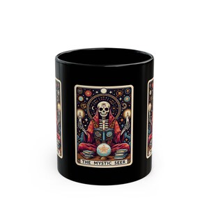 Le prophète mystique - Carte de tarot - 1 - Mug noir (11 oz, 15 oz)