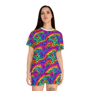 Tie Dye - 3 - Women&#39;s Short Pajama Set (AOP)