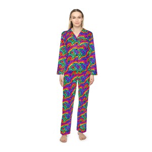 Tie Dye - 1 - Women&#39;s Satin Pajamas (AOP)