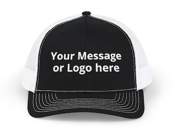 Personalized Custom Embroidered Text Richardson Trucker Cap | Personalized Logo Snapback