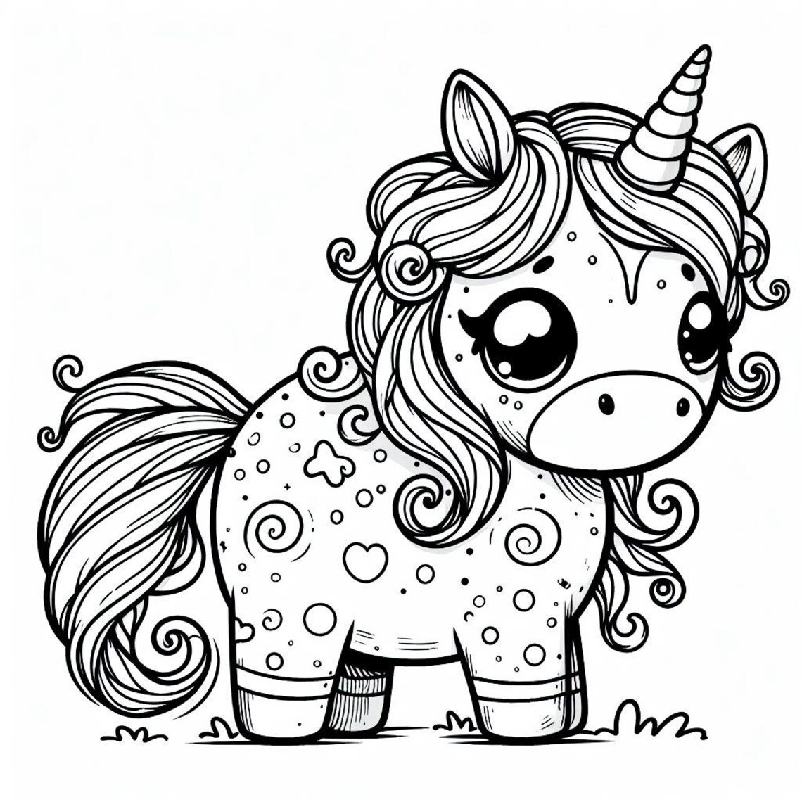 Enchanted Unicorns 2125 Coloring Pages (5 Pages) Etsy
