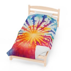 Tie Dye -11- Velveteen Plush Blanket