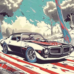 Pontiac Firebird/Trans-Am - 1 - #1-5 - Coloring Pages (5 pages)