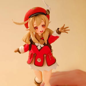 Genshin Impacts Klee Figure - Custom Clay Figure – Anime, Game Character, Chibi Style | Personalized Handmade Figure