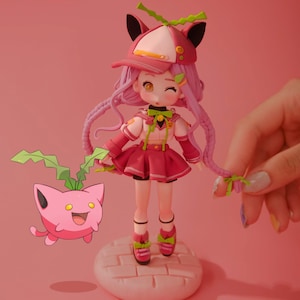Custom Clay Figure – Anime, Game Character, Chibi Style | Personalized Handmade Figure