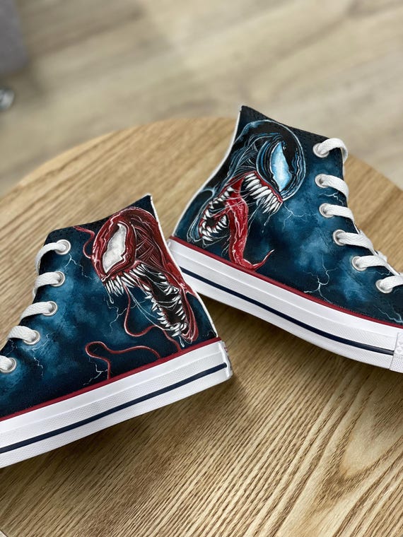 Hand-painted Venom Converse Chuck Taylor All Star High - Custom