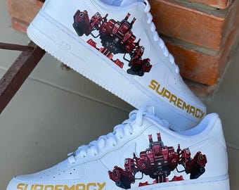 Hand-Painted Robot Air Force 1 Sneakers: Custom AF1 Shoes