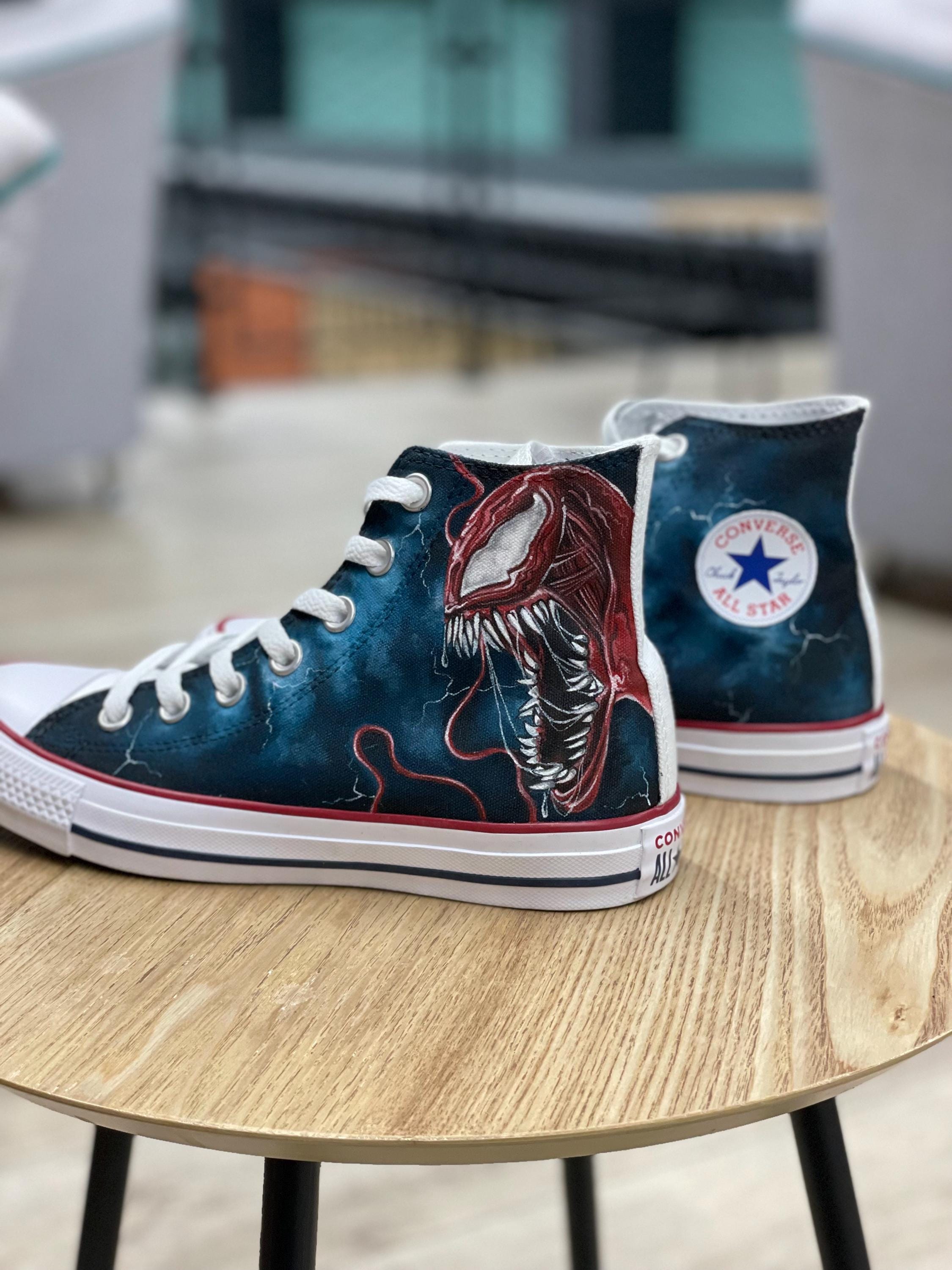 Hand-painted Venom Converse Chuck Taylor All Star High - Custom