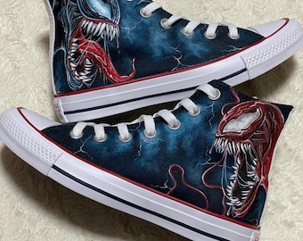 Hand-painted Venom Converse Chuck Taylor All Star High - Custom