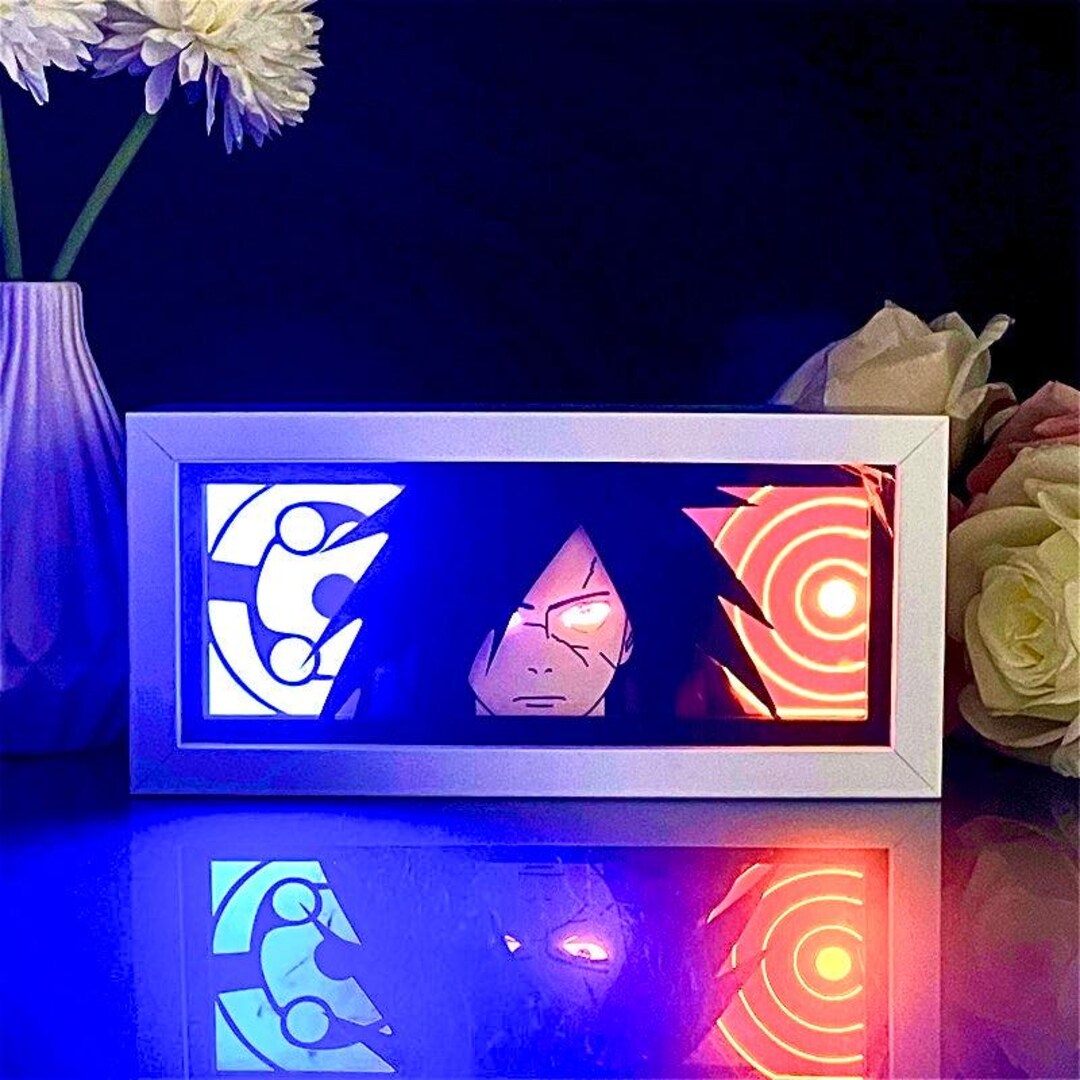 Naruto Madara Uchiha Light Box - Two-tone LED Anime Lamp - Naruto Night ...