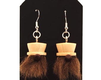 Wood Gnome Earrings