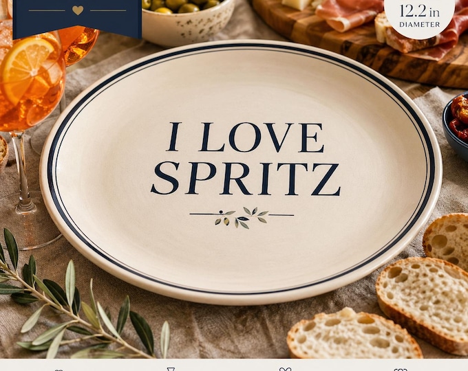 Personalized Antipasti Spritz Centerpiece Plate Italian Aperitivo Family Gift