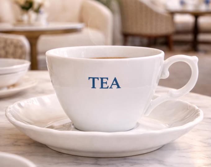 Personalized Porcelain Tea Cup Favor: Bridal Shower, Baby Shower Gift