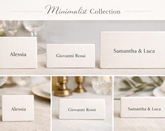Segnaposto Minimal in Gres – Regalo per Ospiti di Matrimonio e Cerimonie