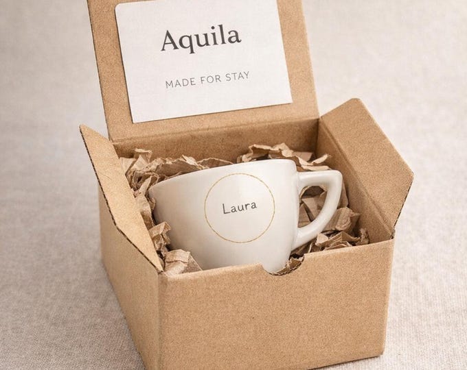 Personalized Ritual Espresso Cup – Custom Name Circle Gift