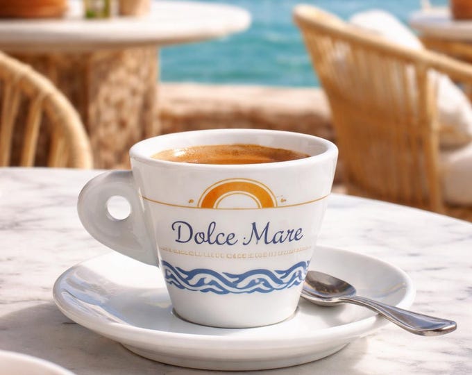 Tazzina Caffè Espresso Vomero – Regalo Design Mediterraneo Personalizzato