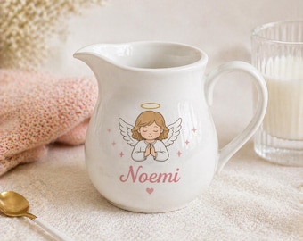 Guardian Angel Milk Jug Personalized Child Baptism Christening Protection Gift