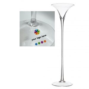 Custom Martini Glass Vase with Logo - Home and Table Decoration