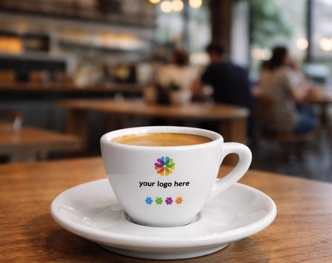 Chiaia Espresso Cup – Italian Demitasse, Personalized Porcelain Coffee Mug (70ml)