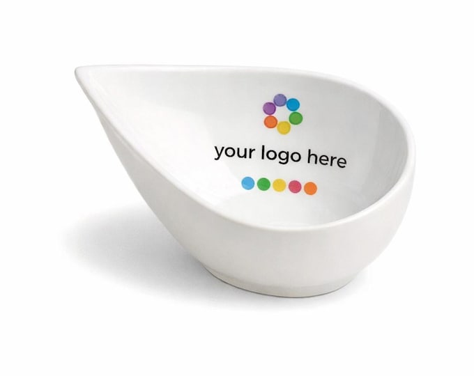 Porcelain Drop Bowl Amuse Bouche Dish Chef Plating Olive Oil Balsamic Tasting Dessert