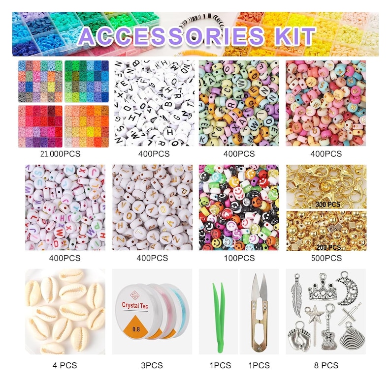 Clay Beads Bracelet Making Kit image 2
