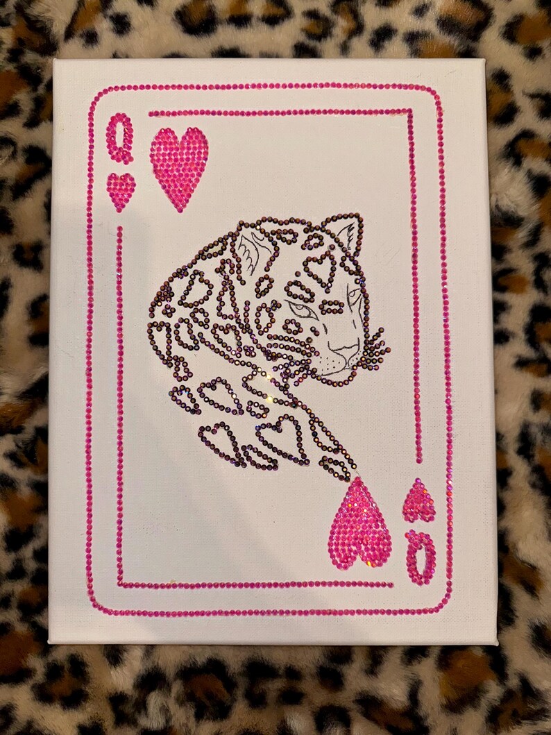 Playing Cards Rhinestone Queen of Hearts - Etsy