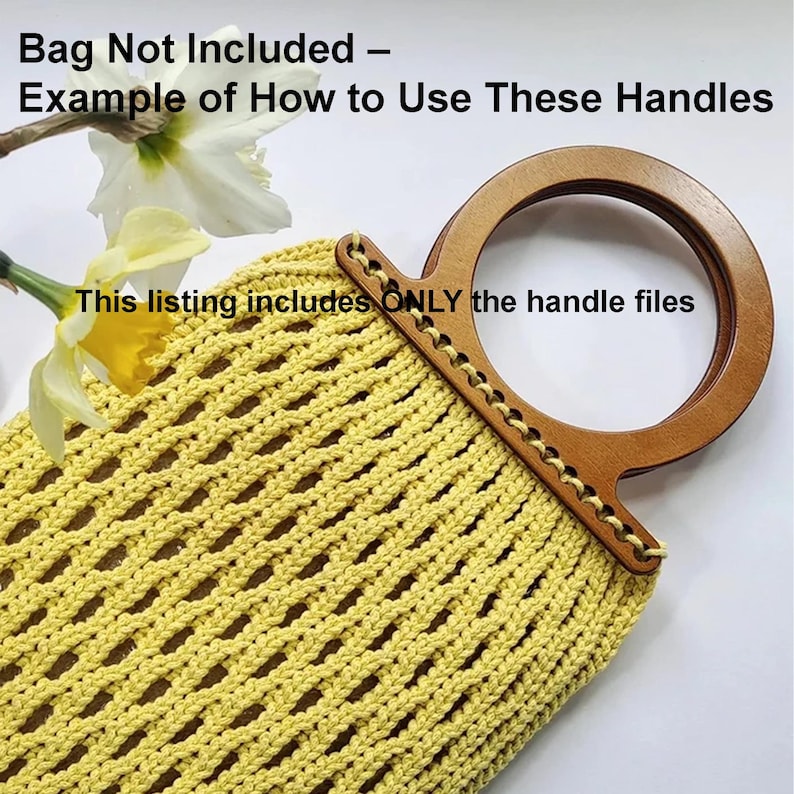 Handle Pattern Svg Bag Handles Laser Cut File - Set of 12 Wooden Purse Handles - Tote ...