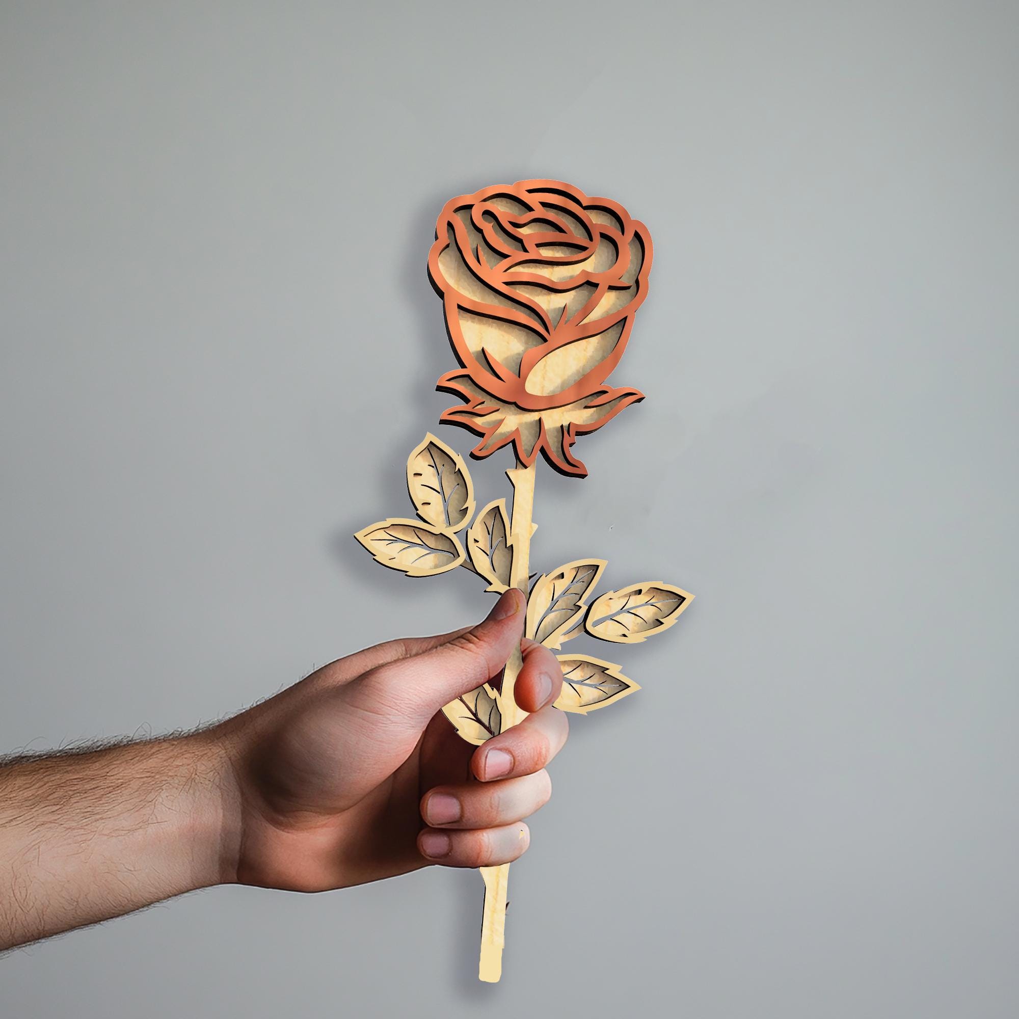 Personalized Standing Rose Box SVG · Digital Laser Cut Files ...