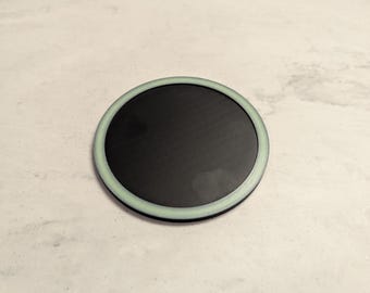 One Black and Glow in the Dark trim Coaster
