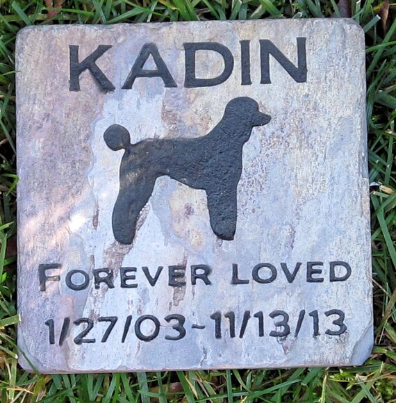 Jack Russel Slate with desire engraving
