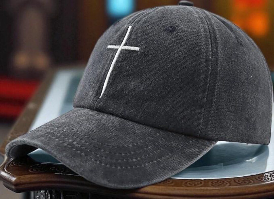 Religious Cap Christian Cross Embroidered Hat, Adjustable Cotton Faith Baseball Cap ...