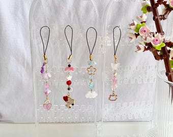 Golden Ethereal beaded phone charm