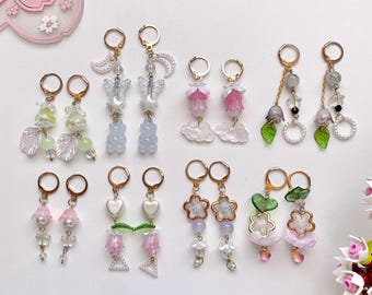 Golden Cottagecore beaded earrings