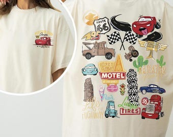 Retro Lightning Mcqueen Shirt, Rusteze Cars Shirt, Piston Cup Shirt, Disney Pixar Car Shirt, Cars Land Shirt, Disneyland Family Vacation