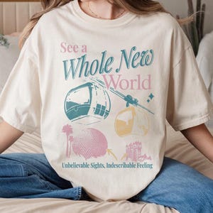 Retro Disney Epcot See a Whole New World Shirt, Disney Epcot Tee, Magic Kingdom Shirt, Disneyand Trip Tee, Vacation Shirt, Disney Gift