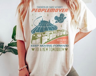 Disney Space Mountain Comfort Colors Shirt, Peoplemover Keep Moving Forward T-shirt, Tomorrowland Magic Kingdom Tee, Funny Disney Gift Shirt