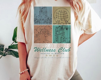 Retro Park Hopper Wellness Club Tee, Disney Social Club Shirt, Magic Kingdom Shirt, Disneyand Trip Tee, Vacation Shirt, Disney Gift