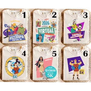 runDisney Virtual Series 2026 Shirt, Hercules Pocahontas A Goofy Movie The Emperor's New Groove Run Disney 5K Half Marathon, Running Group
