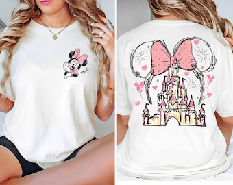 Confort Colors Pink Minnie Mouse Shirt, Disney Minnie Mouse Castle Shirt, Disney Mini Mouse, Disney Minnie T-Shirt, Magic Kingdom Shirt