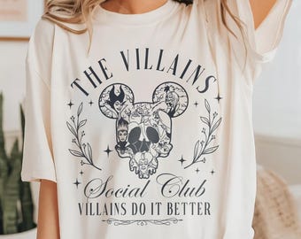 The Villains Social Club, Disney Villains Halloween Shirt, The Villains Shirt, Trendy Halloween Shirt, WDW Trip Shirt, Disney World Vacation
