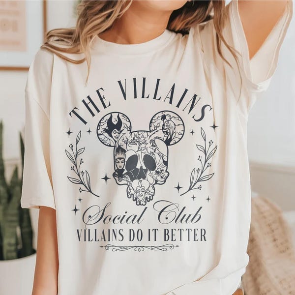 The Villains Social Club, Disney Villains Halloween Shirt, The Villains Shirt, Trendy Halloween Shirt, WDW Trip Shirt, Disney World Vacation