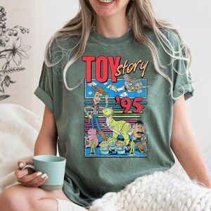 Comfort Colors Toy Story Since 1995 Retro Shirt, Woody Buzz Lightyear Rex Tee, Disney Pixar Fest, WDW Disneyland Family Vacation Trip image 4