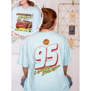 Vintage Lightning McQueen Comfort Colors Shirt, Disney Pixar Cars Shirt, Retro McQueen Graphic Tee, Disney Family Vacation Trip Shirt 2026 bild 6