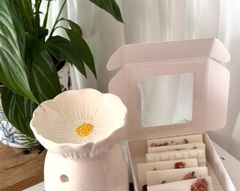 Fragancia de cera de soja hecha a mano para lámpara de aroma con flores secas.