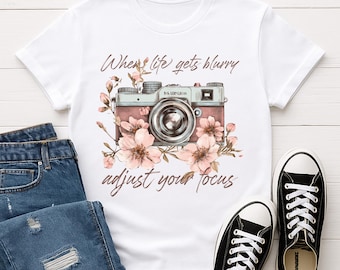 When Life Gets Blurry Adult Short Sleeve Graphic T-Shirt